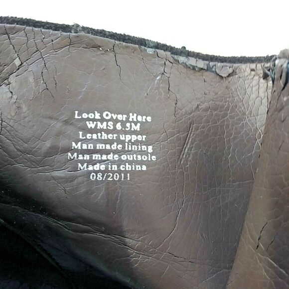 Kenneth Cole Reaction Zip Boot Bootie 6.5 M  Brown Suede “Look Over Here” - Picture 8 of 9